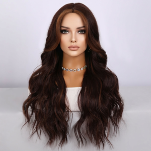 Sex Doll Long Brown Wavy Wig