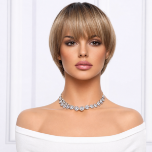 Short Brown with Bangs Wig for Sex Dolls